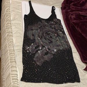 Express Sequin Tank Dress